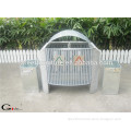 Two compartments outdoor waste recycling bin